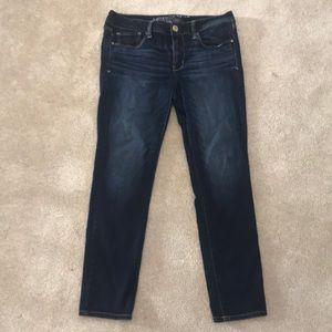 American Eagle superstretch skinny dark wash jeans